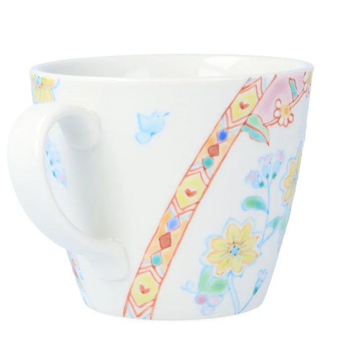 Ginshu kiln Kutani Windmill Hill Pink  Mug