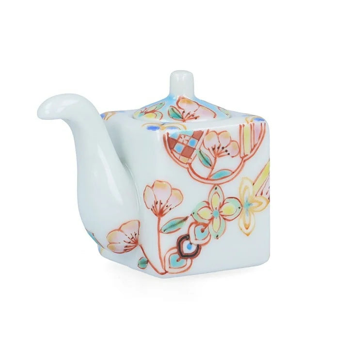 Ginsyu Kiln Kutani soy sauce pitcher light blue, Houen