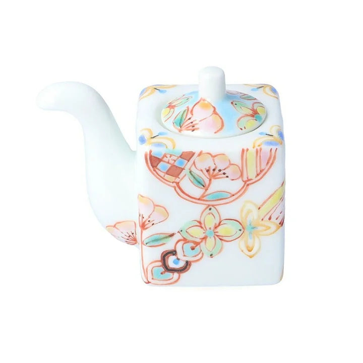 Ginsyu Kiln Kutani soy sauce pitcher light blue, Houen