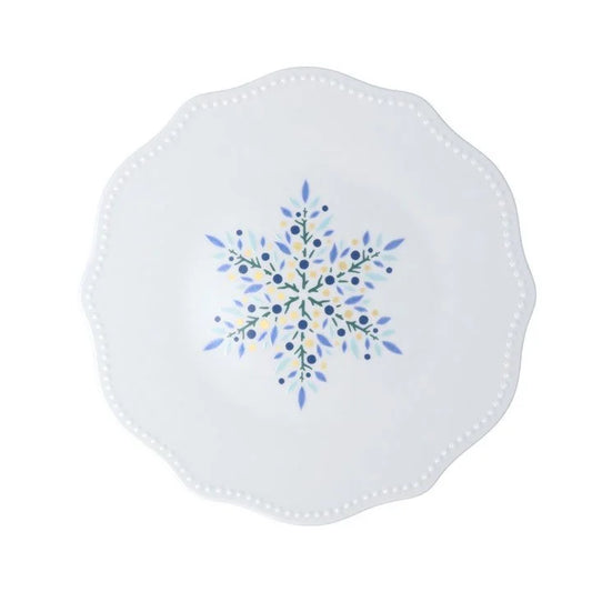 Harekutani Blue Snowflake Medium-Large Plate