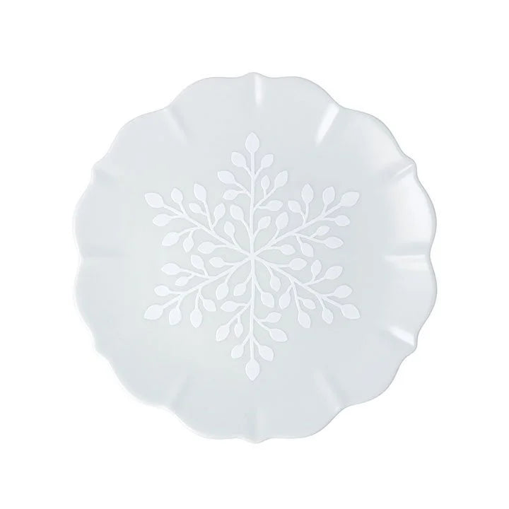 Harekutani White Snowflake Medium Plate Set (3pcs)