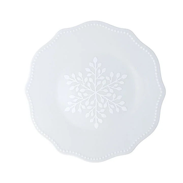 Harekutani White Snowflake Medium Plate Set (3pcs)