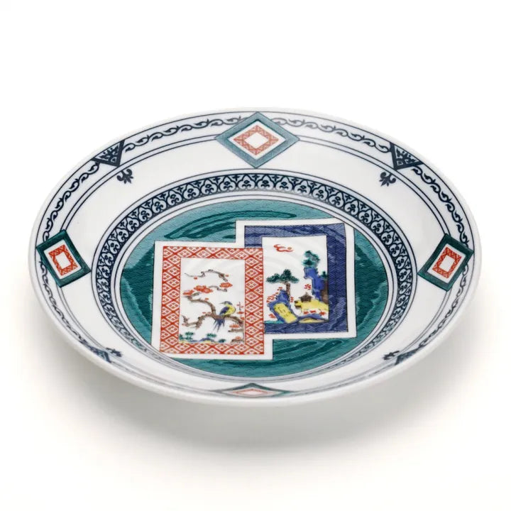 Seiko Kiln Kutani kokutani Pattern Large Plate