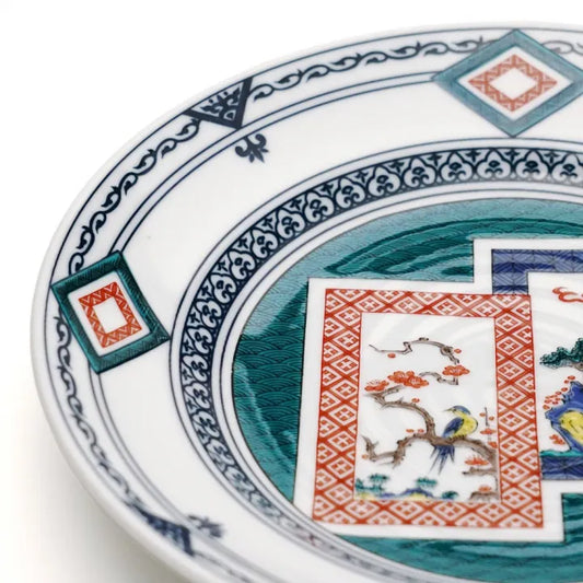 Seiko Kiln Kutani kokutani Pattern Large Plate