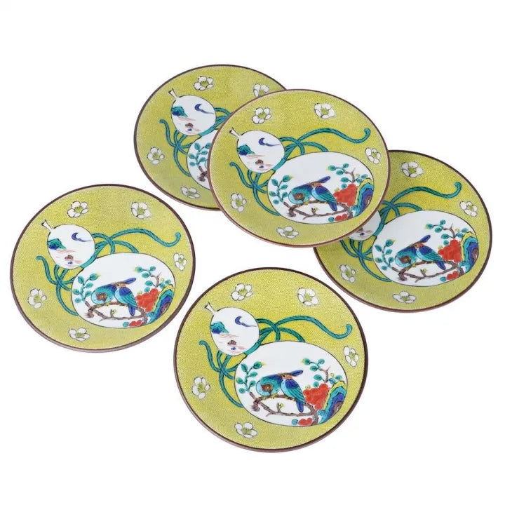 Seiko Kiln Kutani Yoshidaya Small Plate (5pcs)