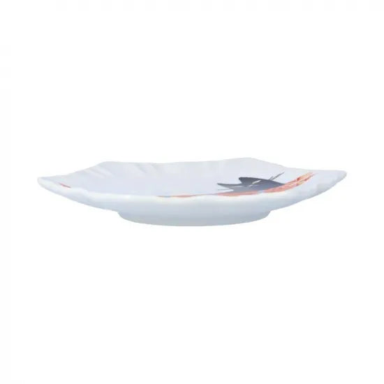 Harekutani Kutani Akae Cat Small Plate