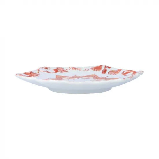 Harekutani Kutani Akae Flower Small Plate