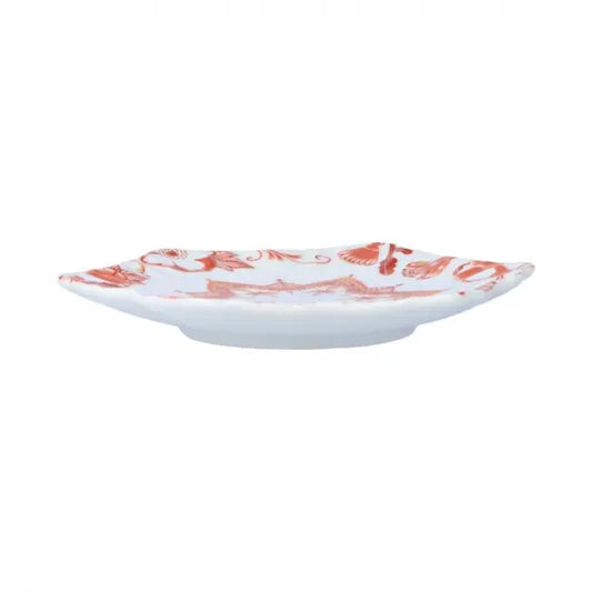 Harekutani Kutani Akae Flower Small Plate