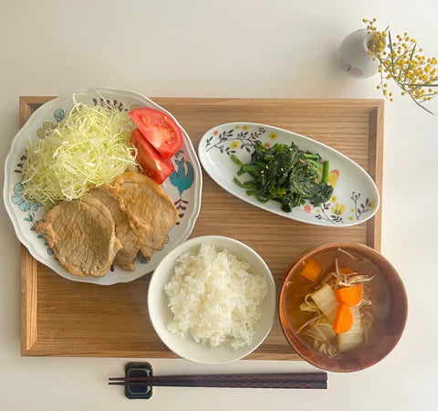 Harekutani Fruit and Bird (Blue) Medium Plate