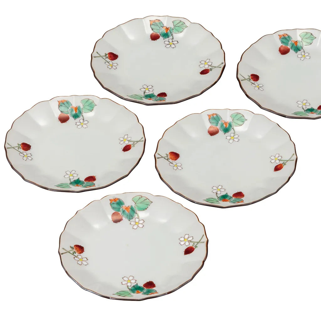 Kutani strawberry Medium Plate