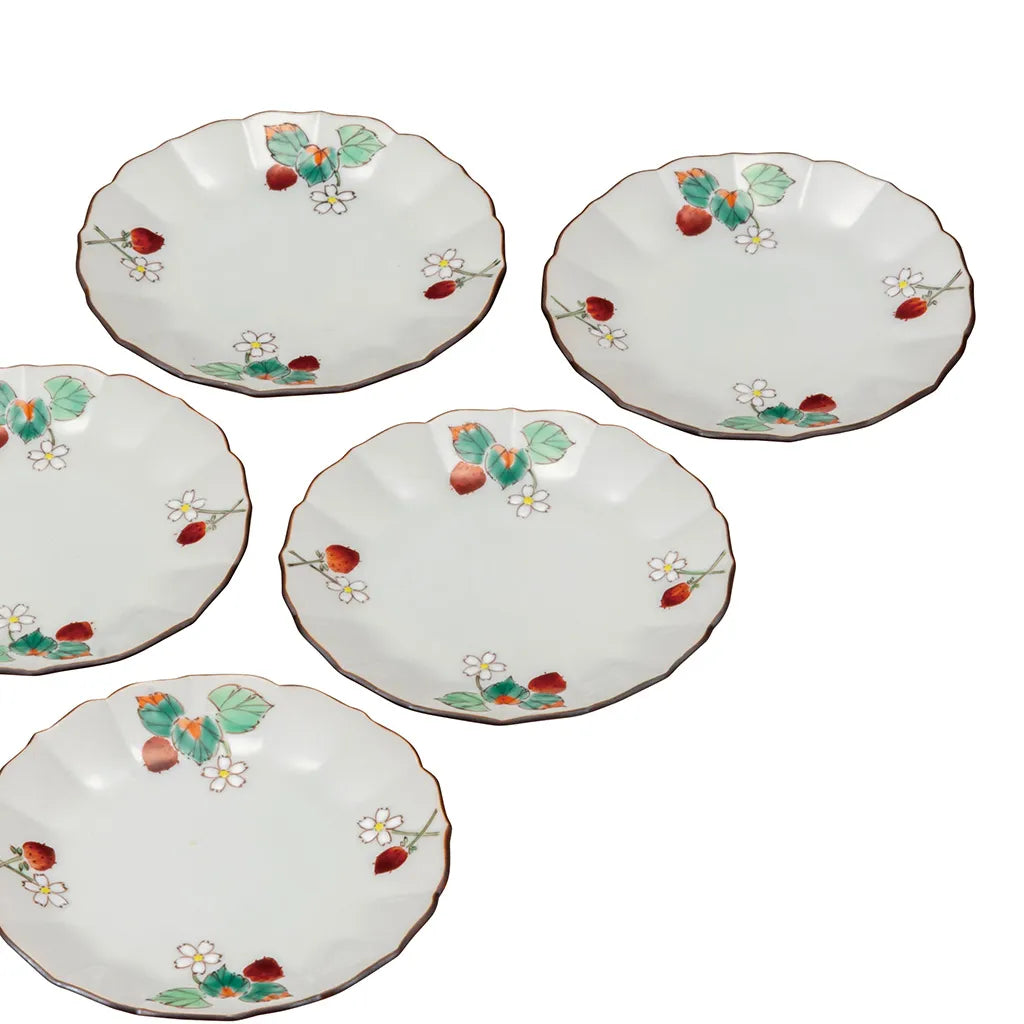 Kutani strawberry Medium Plate