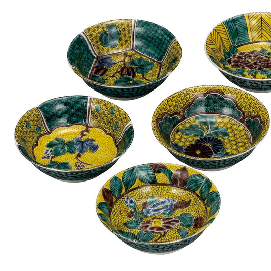 Kutani 5 types of Yoshidaya Small bowl