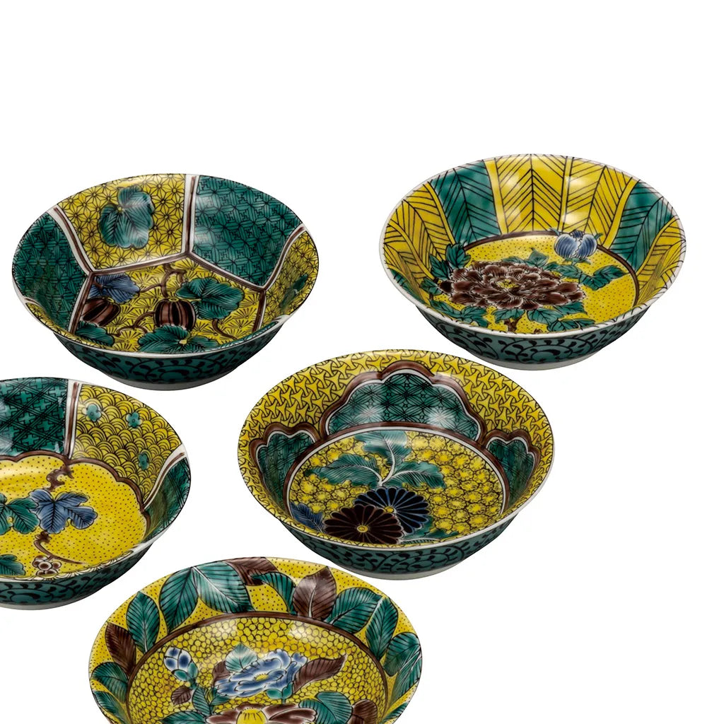 Kutani 5 types of Yoshidaya Small bowl