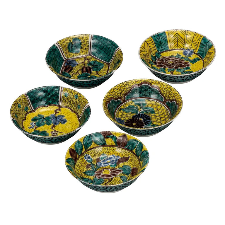 Kutani 5 types of Yoshidaya Small bowl