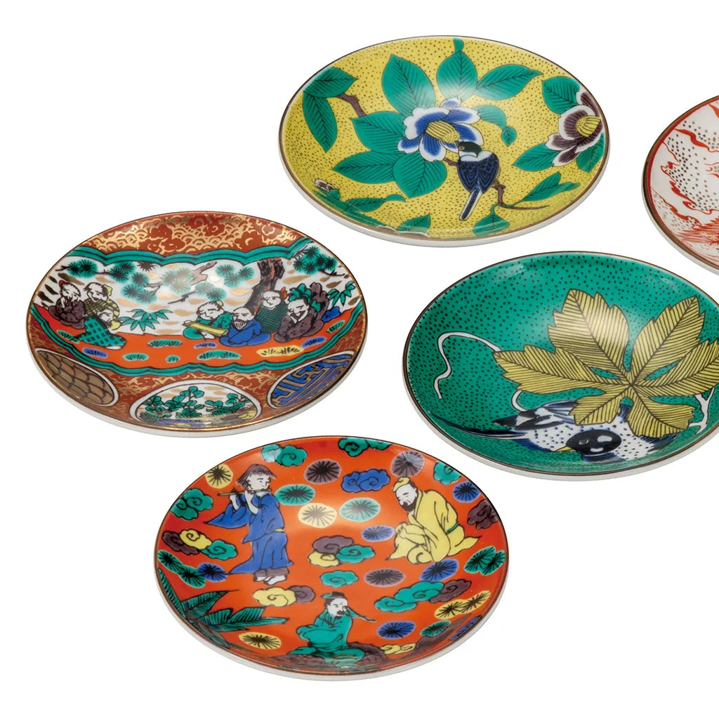 Kutani Jidaie (Period painting) Small Plate