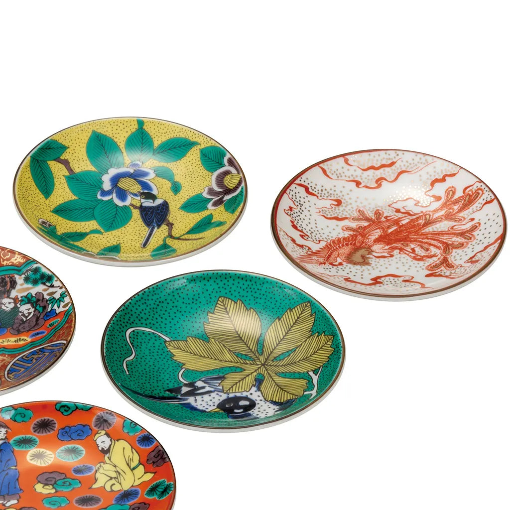 Kutani Jidaie (Period painting) Small Plate