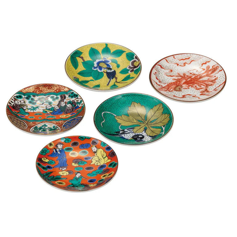 Kutani Jidaie (Period painting) Small Plate