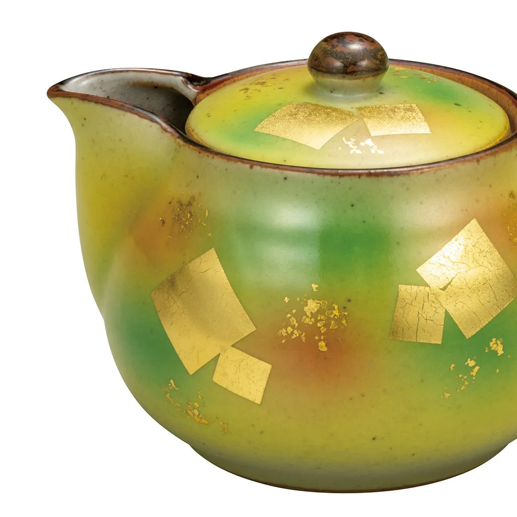 Kutani Colored Gold Foil Japanese Teapot