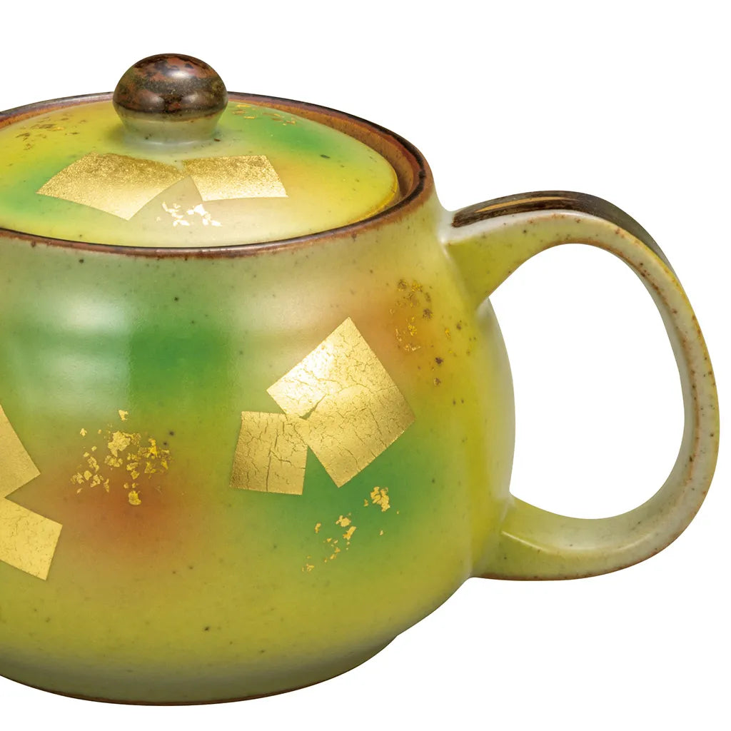 Kutani Colored Gold Foil Japanese Teapot