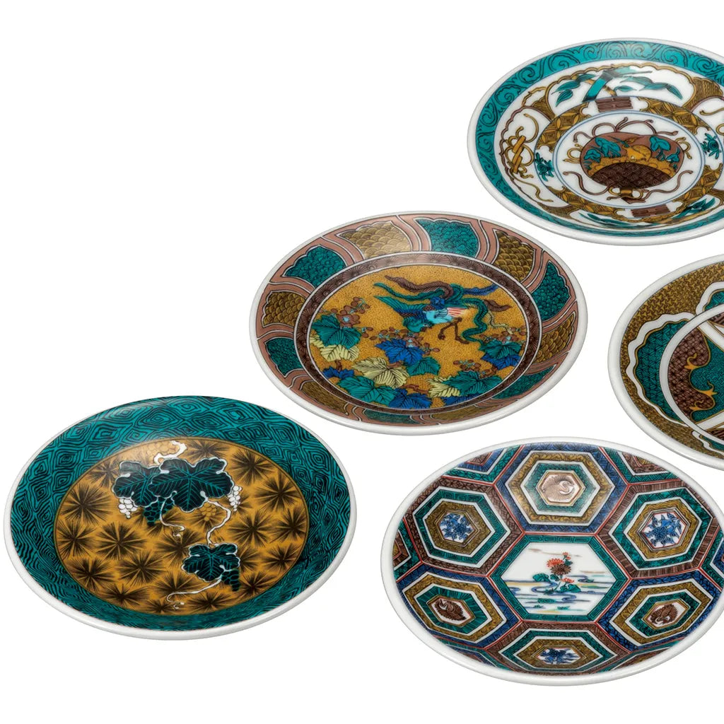 Kutani Ko-Kutani Masterpieces Medium Plate set