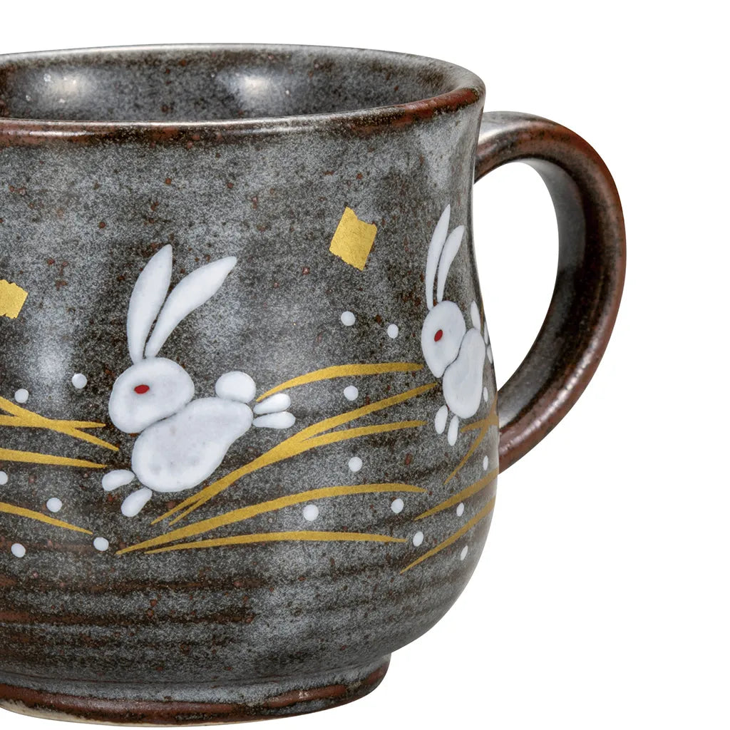 Kutani Jumping Rabbit Mug