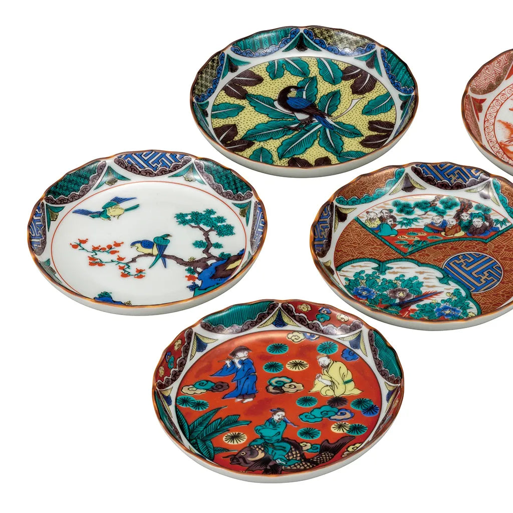 Kutani Jidaie (Period painting) Small Plate