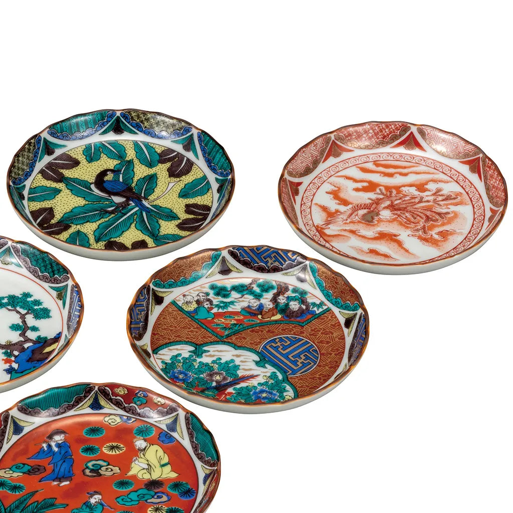 Kutani Jidaie (Period painting) Small Plate