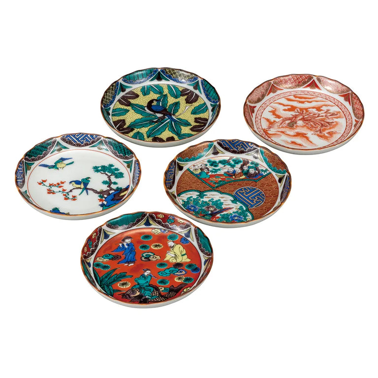 Kutani Jidaie (Period painting) Small Plate