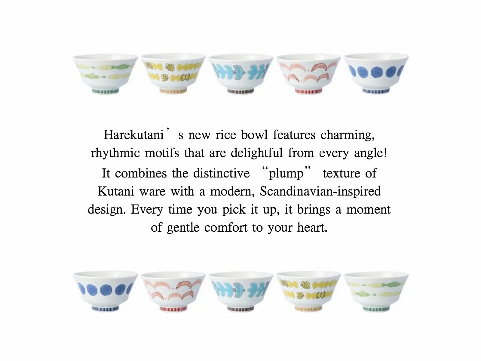 Select from 5 Types of “HareKutani” Rice Bowls