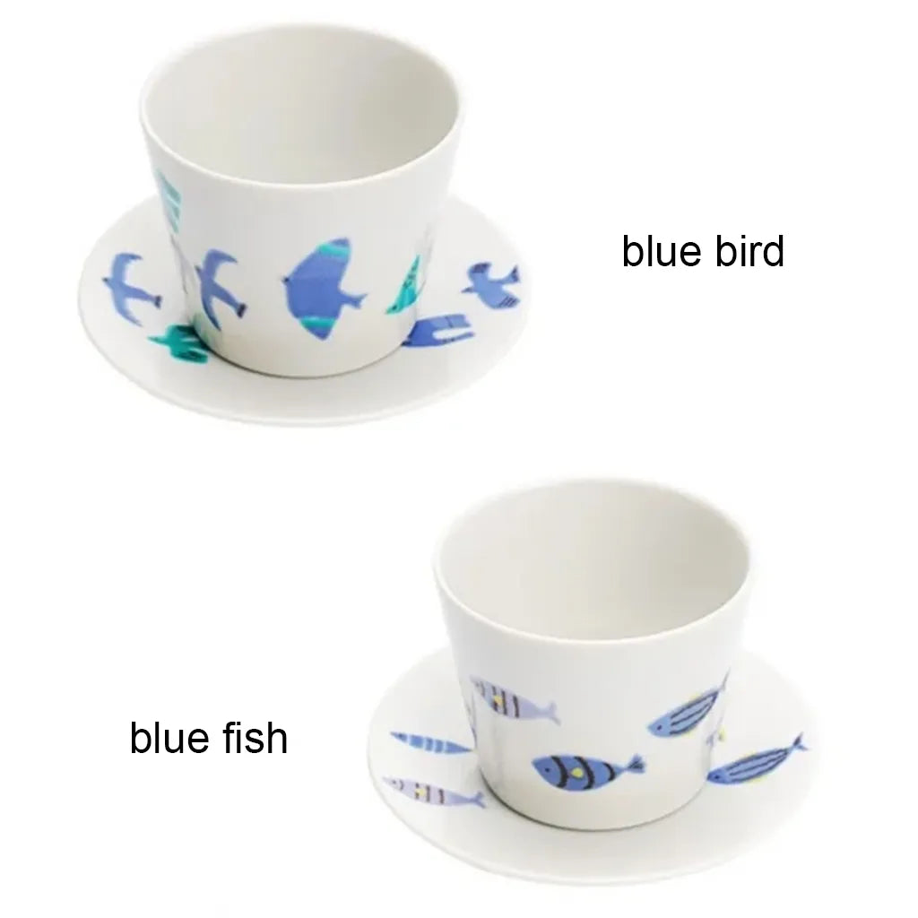 Harekutani bluebird (Sialia spp.) Cup and Saucers