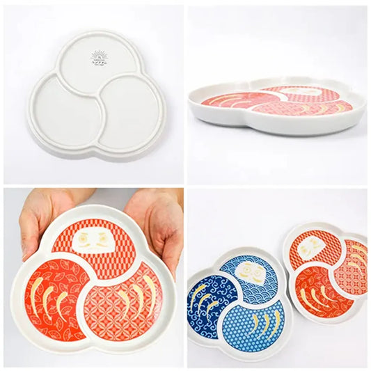 Harekutani Daruma (red) Medium Plate