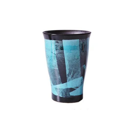 Sousyu Kiln Kutani Keepo cup Ginsai Beer Mug (Emerald)
