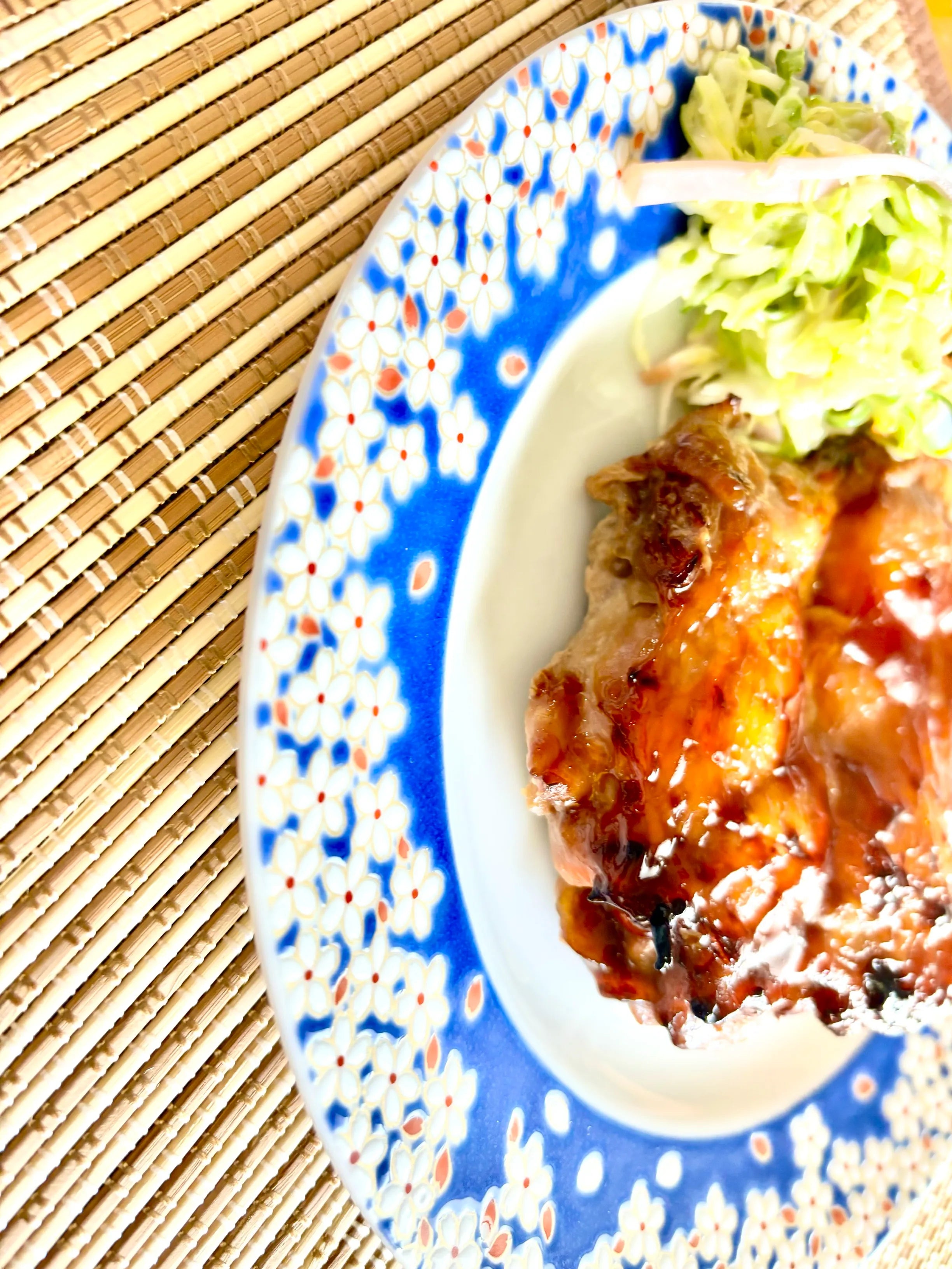Teriyaki chicken side view 2