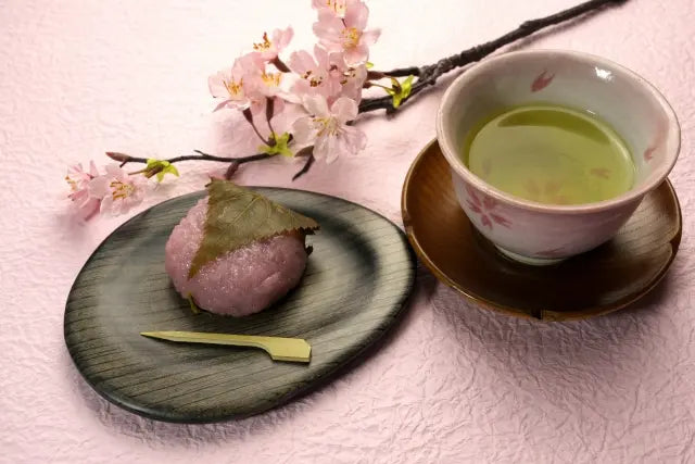 Japanese tea with wagashi