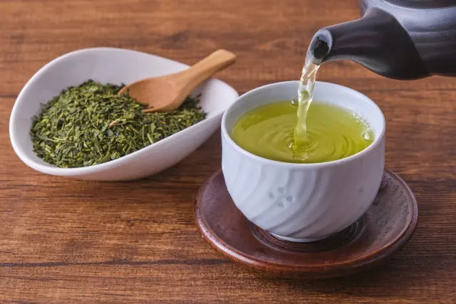 Japanese tea green tea leaf