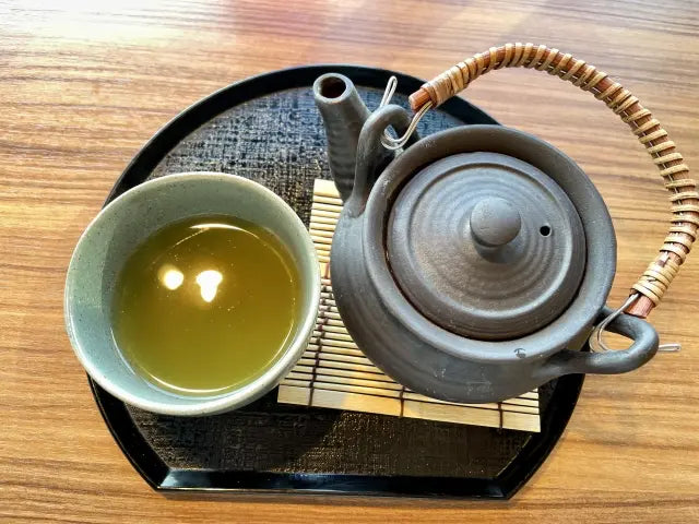Japanese tea set with tea