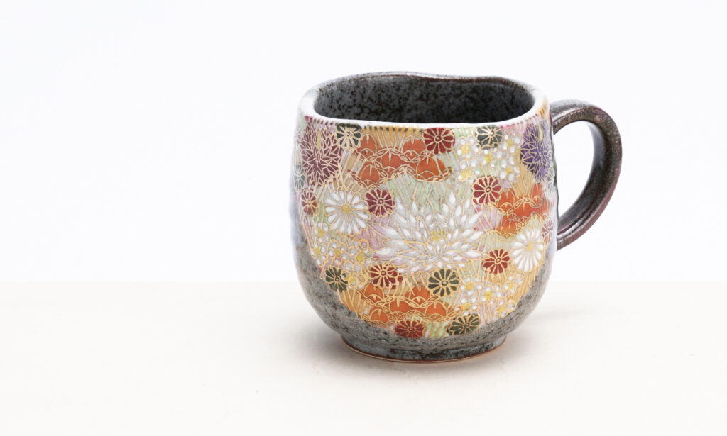 Ko-Kutani Ao-de Bowl with Japanese Banana Leaf Motifs