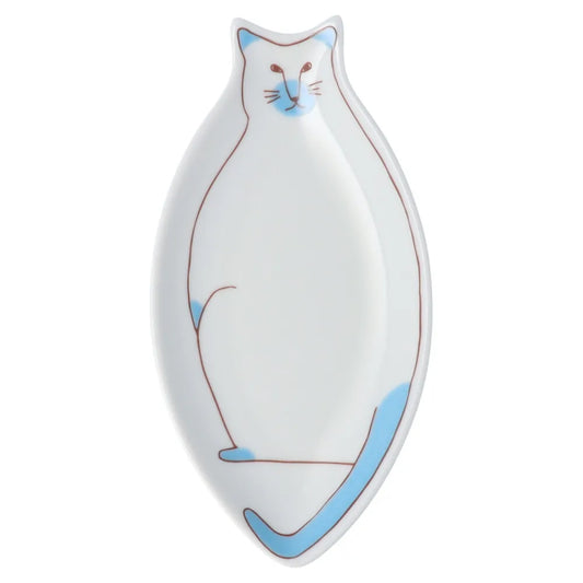 Harekutani Cat (light blue) Small Plate