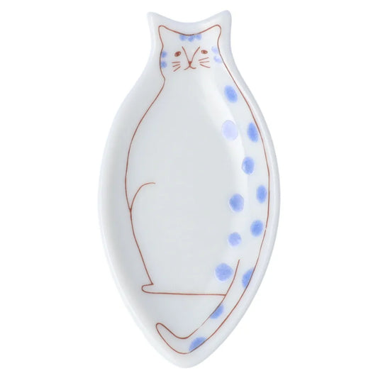 Harekutani Cat (blue) Chopstick Rest