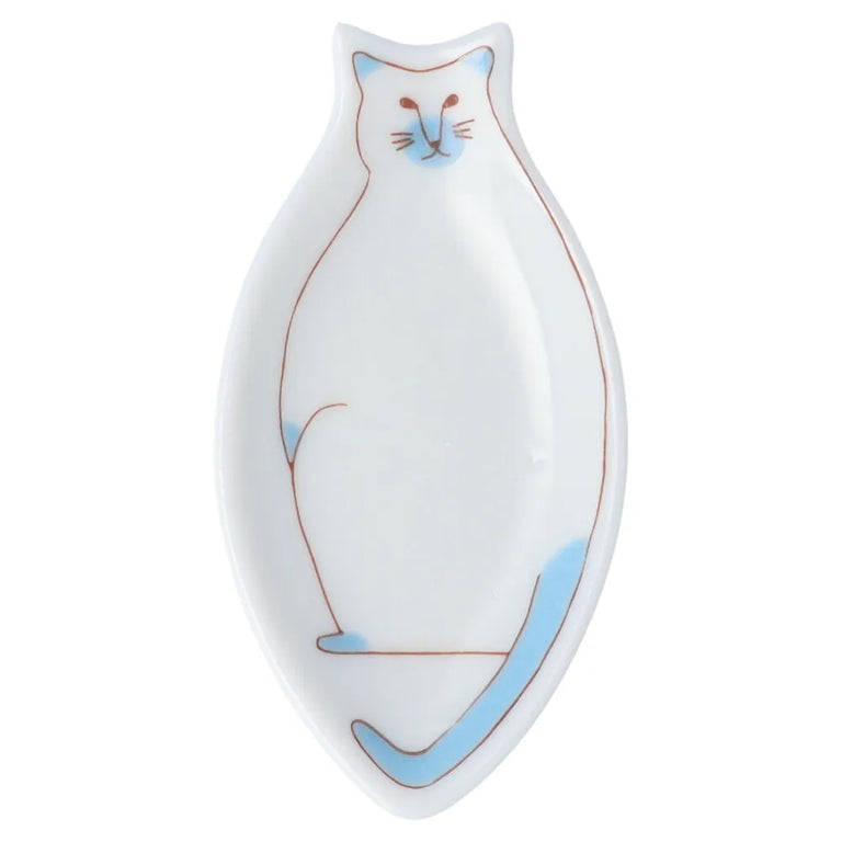 Harekutani Cat (light blue) Chopstick Rest