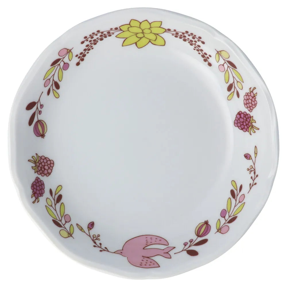 Harekutani Fruit and Bird (pink) Bowl