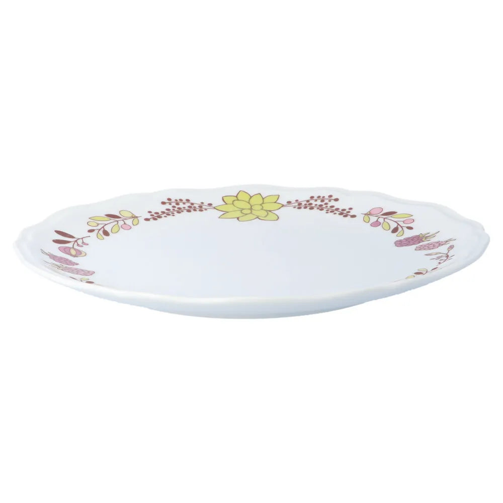 Harekutani Fruit and Bird (pink) Medium Plate