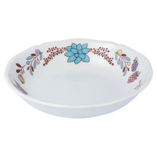 Harekutani Fruit and Bird (Blue) Bowl