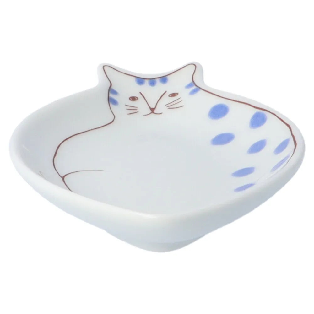 Harekutani Cat (blue) Small Plate