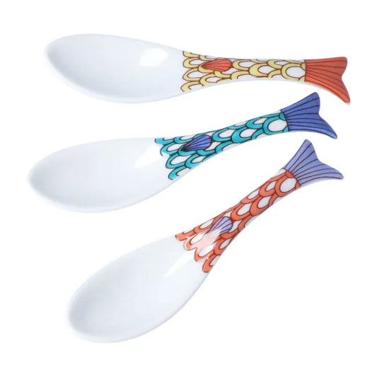 Harekutani Fish Chinese Soup Spoon set (3pcs)