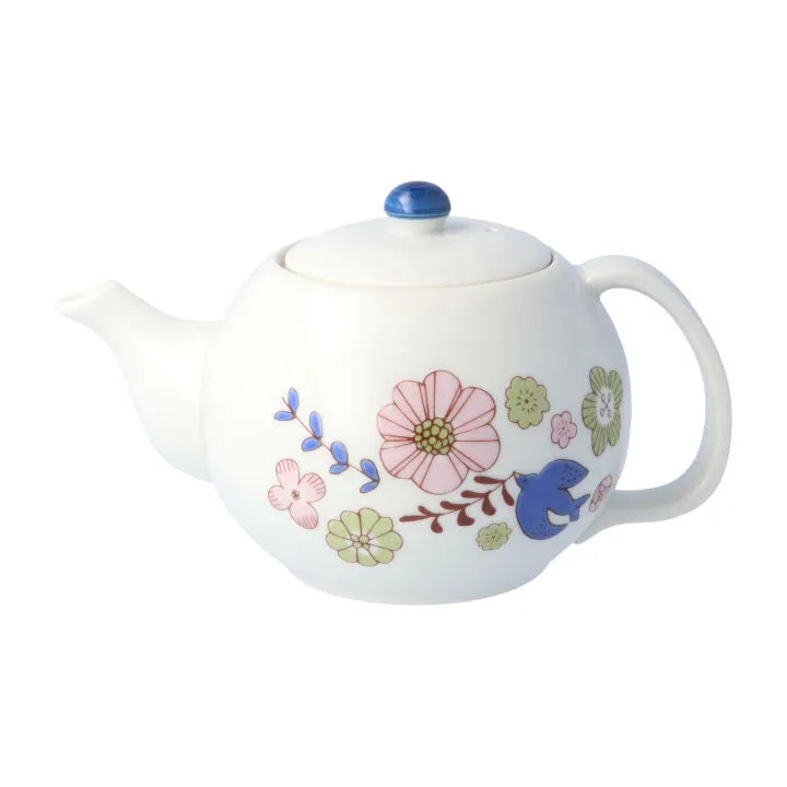 Harekutani Flower and Bird (pink) Japanese Teapot