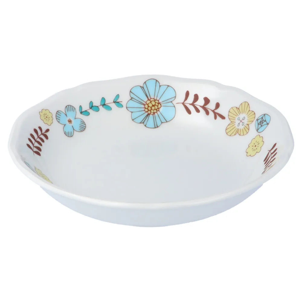 Harekutani Flower and bird (blue) Bowl