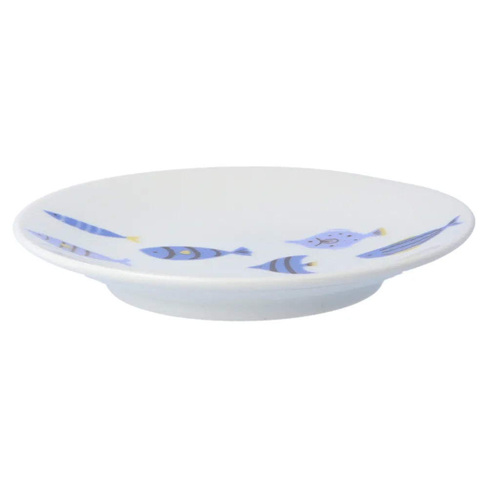 Harekutani Blue fish Medium Plate