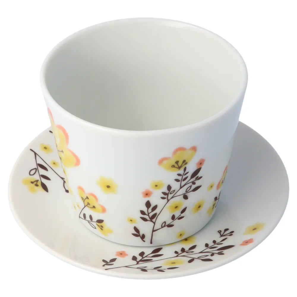 Harekutani Spring flowers (yellow) Cup and Saucer