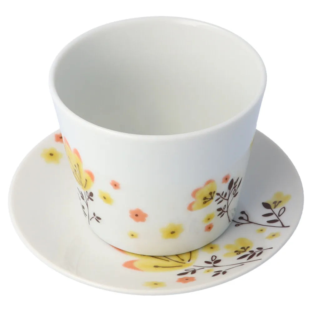 Harekutani Spring flowers (yellow) Cup and Saucer